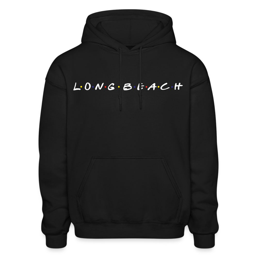 The One With Long Beach On It | Black Hoodie - black