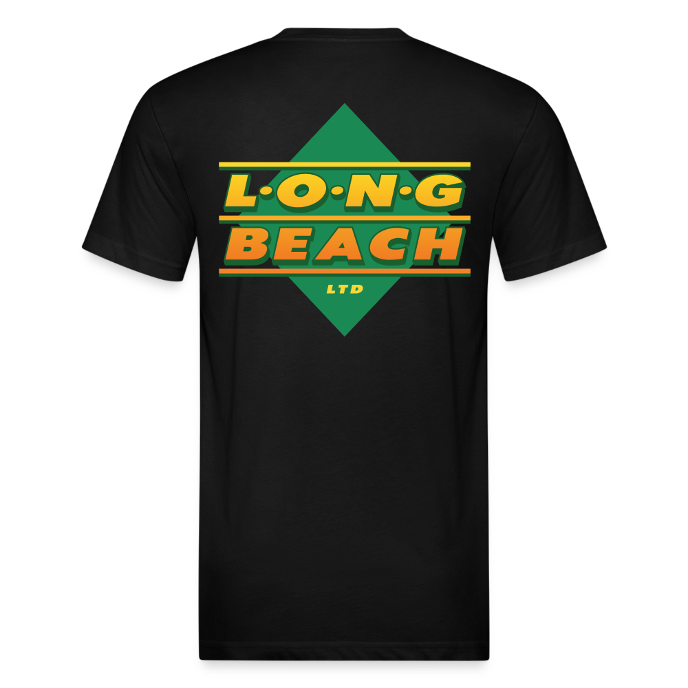 Upper Decker - Men's Fitted Cotton/Poly Tee (Multiple Colors) - black