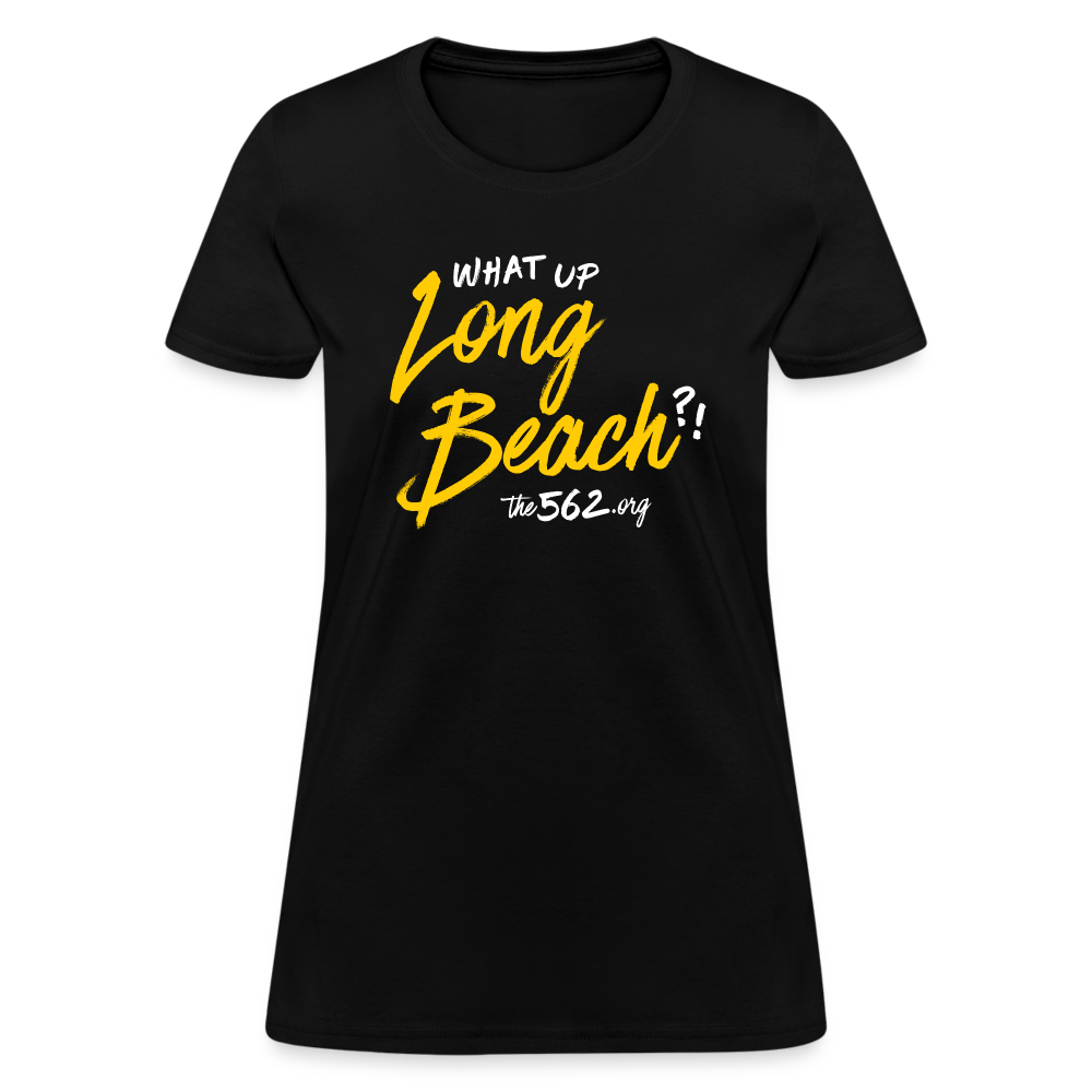 The 562 | What Up Long Beach?! Women's Black Tee - black