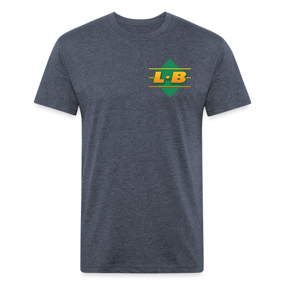 Upper Decker - Men's Fitted Cotton/Poly Tee (Multiple Colors) - heather navy