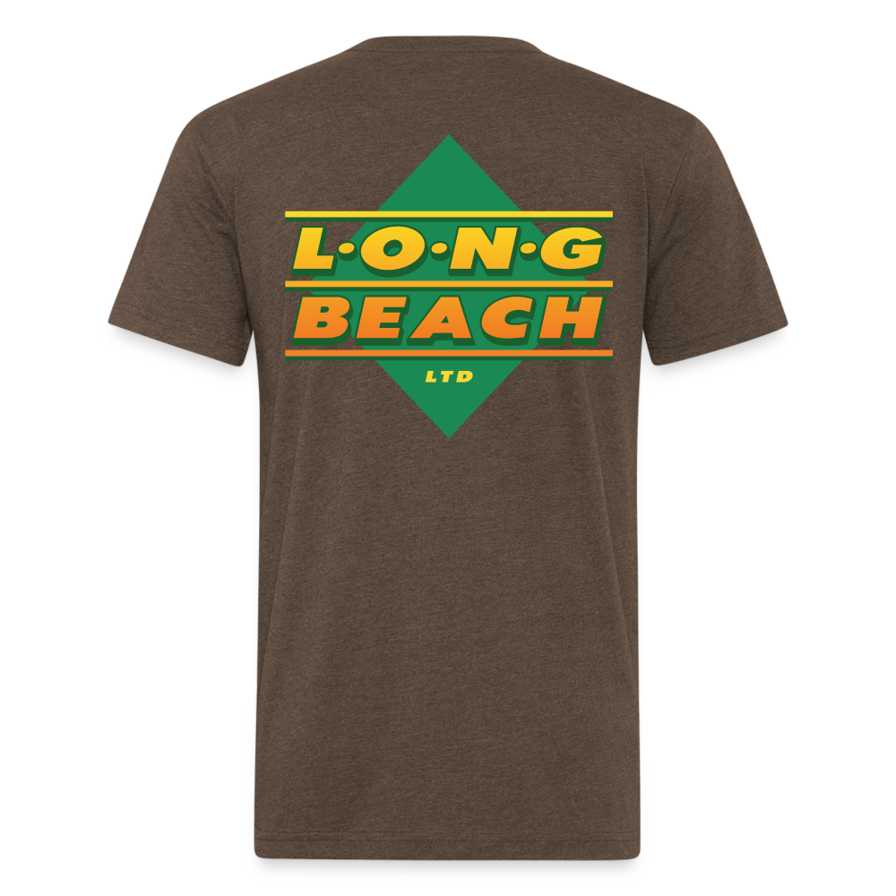 Upper Decker - Men's Fitted Cotton/Poly Tee (Multiple Colors) - heather espresso