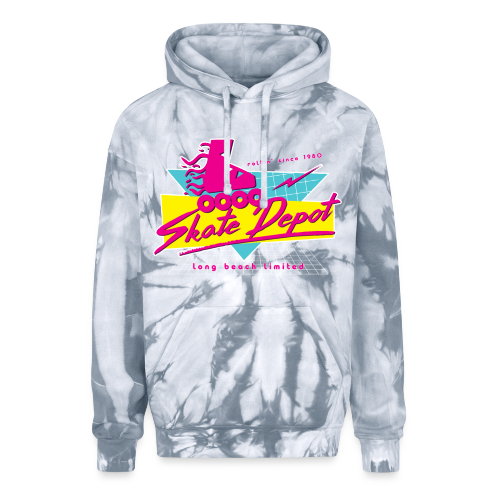 Adult Tie Dye Hoodie - spider silver
