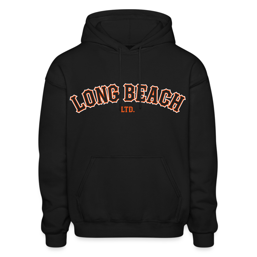 Orange and Black | Black Hoodie - black