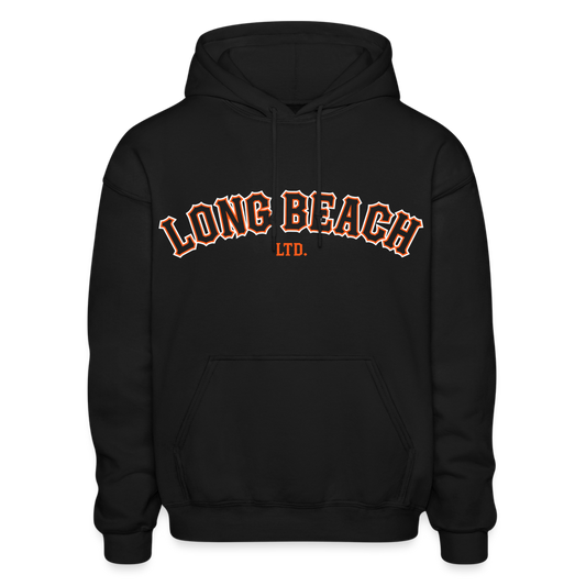 Orange and Black | Black Hoodie - black
