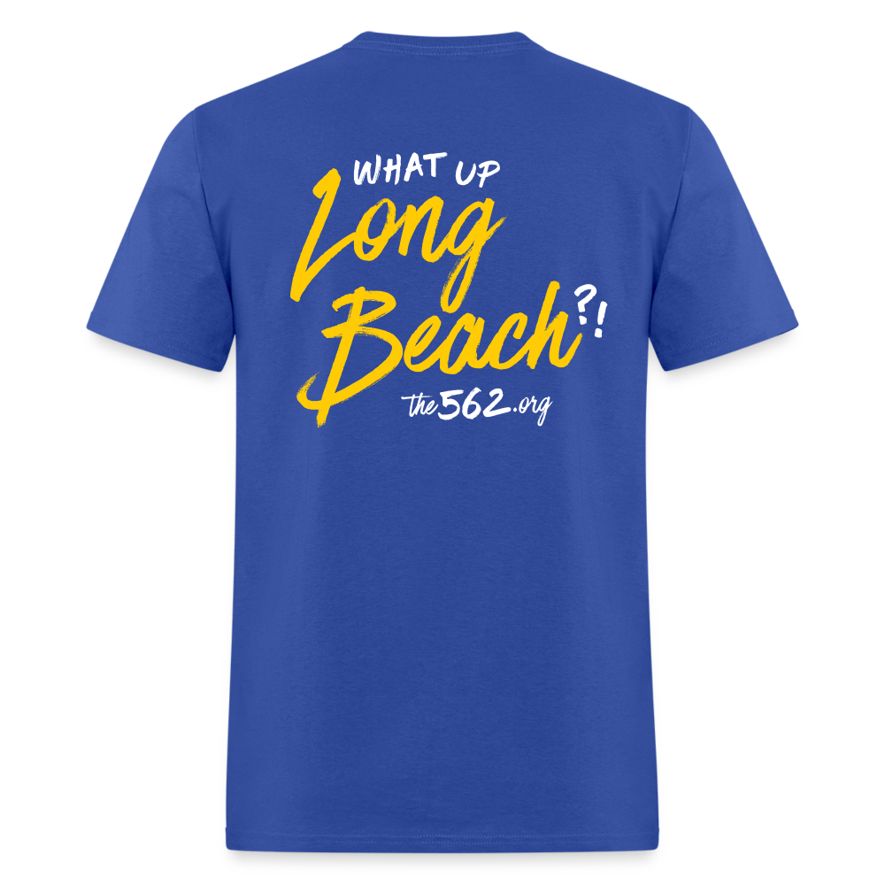 The 562 | What Up Long Beach?! Men's Royal Blue Tee - royal blue