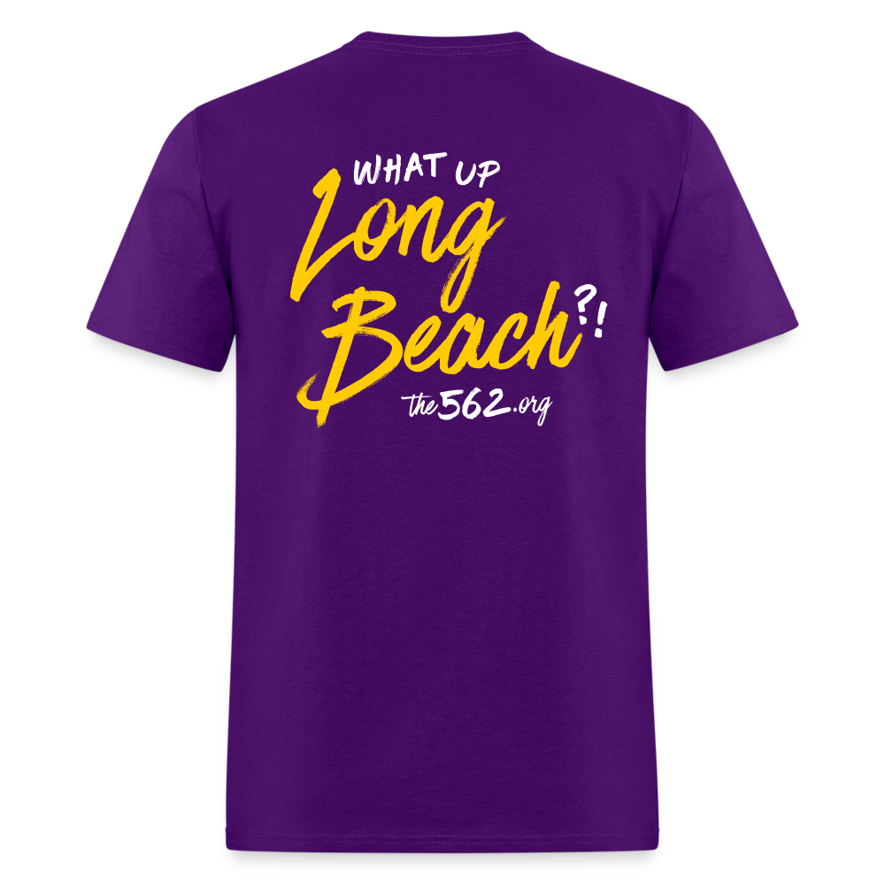 The 562 | What Up Long Beach?! Men's Purple Tee - purple