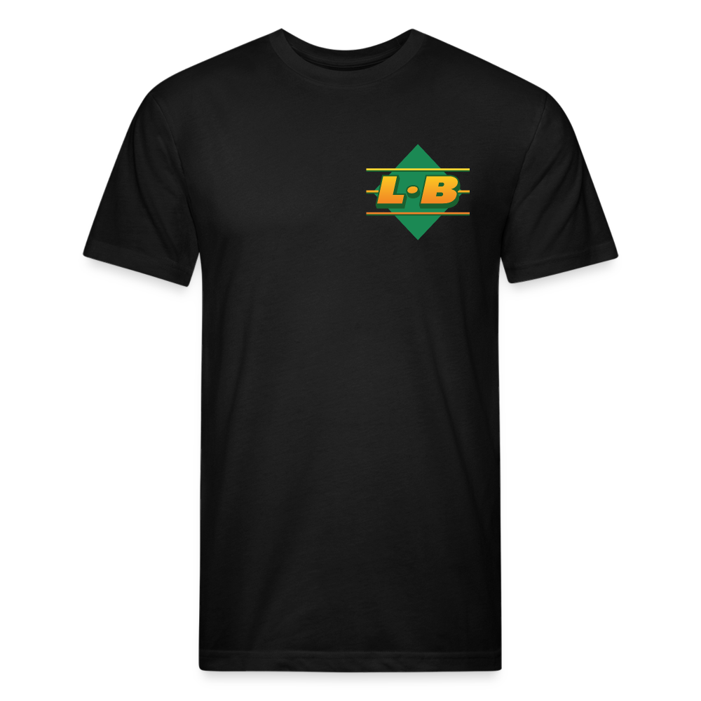 Upper Decker - Men's Fitted Cotton/Poly Tee (Multiple Colors) - black