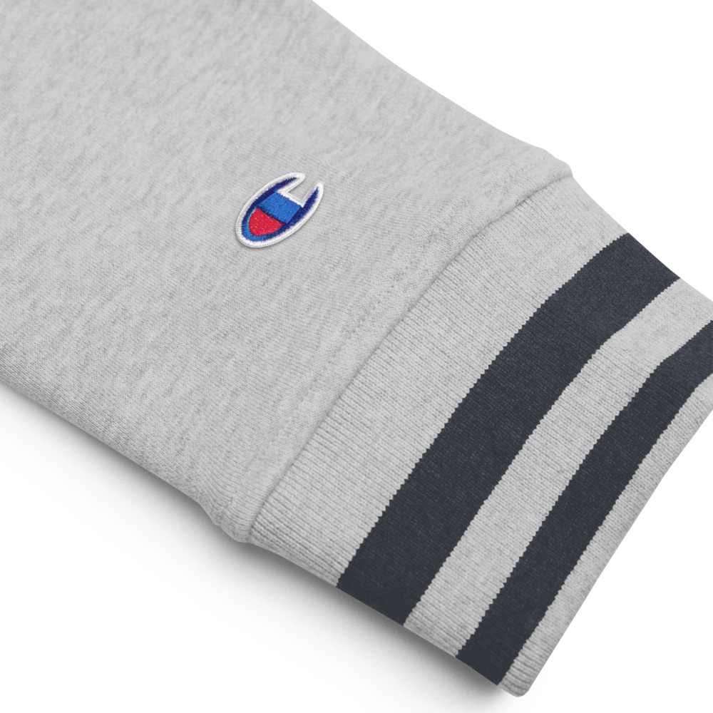 Blue Crew | Embroidered Champion Brand Bomber Jacket