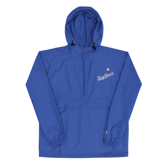 Blue Crew | Embroidered Champion Brand Packable Jacket