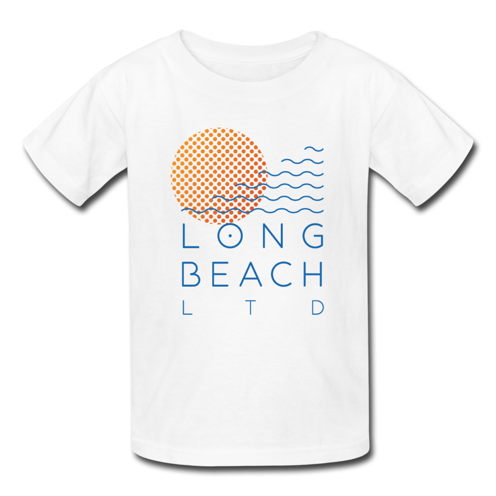 Kids' White Logo Tee - Long Beach LTD | Long Beach Limited T-Shirts and Apparel