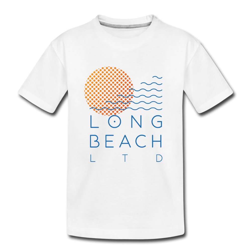 Toddler White Logo Tee - Long Beach LTD | Long Beach Limited T-Shirts and Apparel