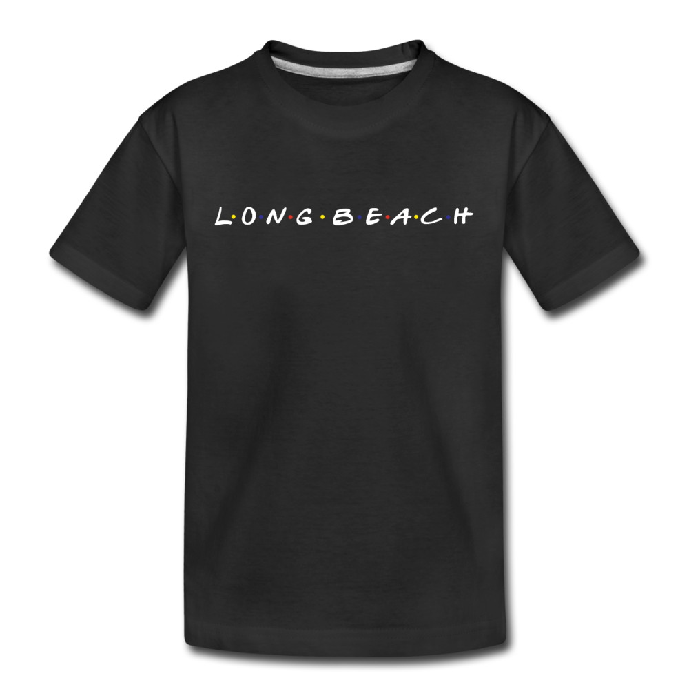 The One With Long Beach On It | Toddler Black Tee - black