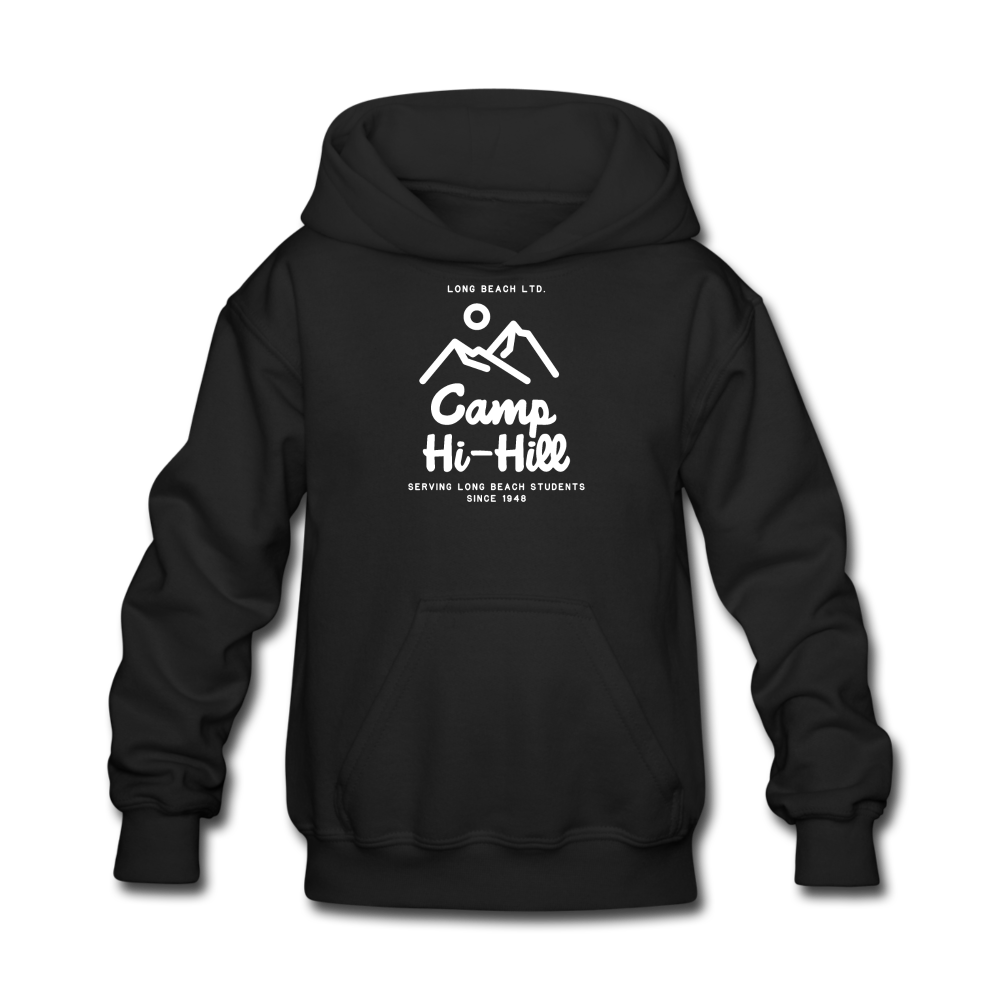 Camp Hi-Hill Retro | Kids' Black Hoodie - black