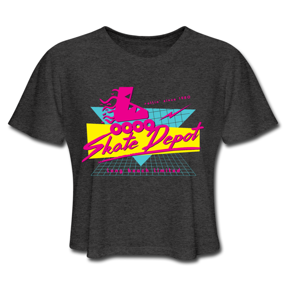 Skate Depot Retro | Women's Cropped Tee (Multiple Colors - deep heather