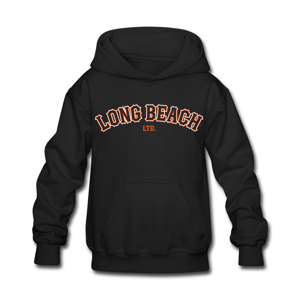 Orange and Black | Kids' Hoodie - black