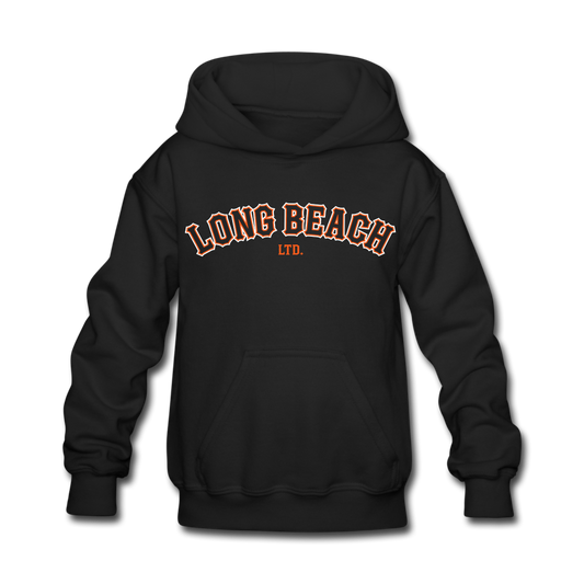 Orange and Black | Kids' Hoodie - black