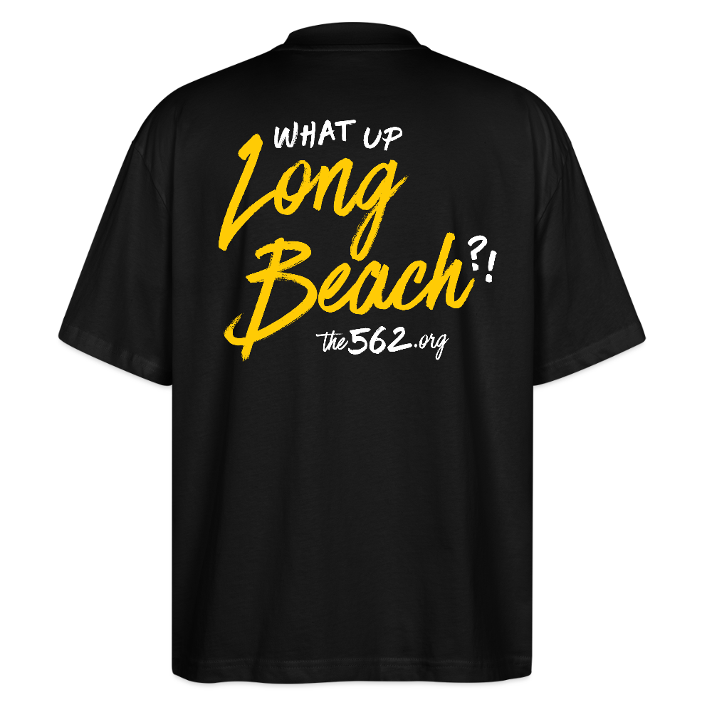 The 562 | What Up Long Beach?! Oversized Black Tee - black