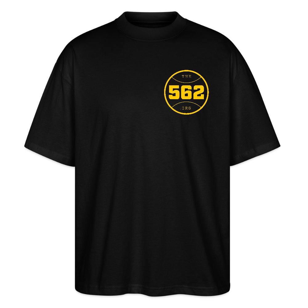 The 562 | What Up Long Beach?! Oversized Black Tee - black