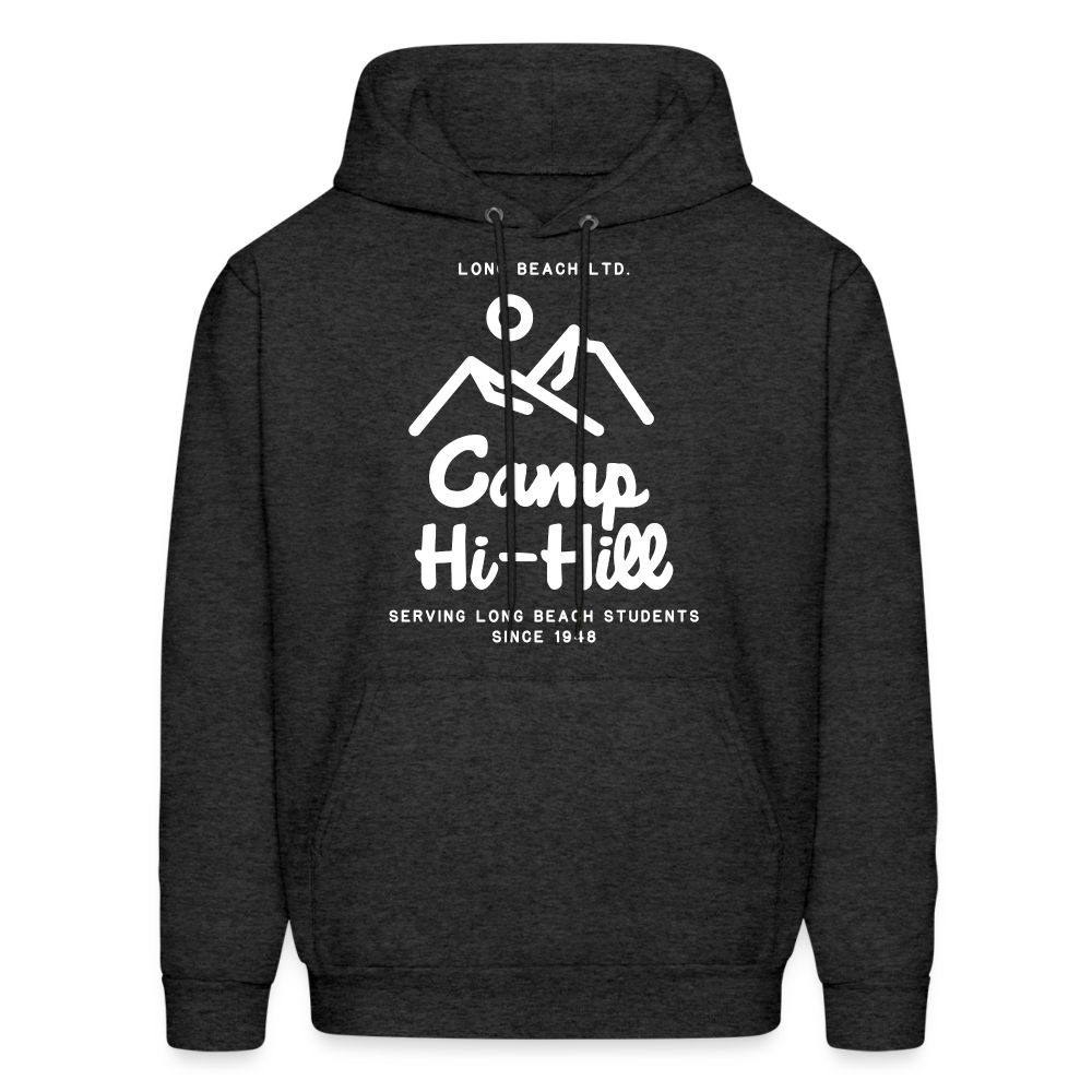 Camp Hi-Hill Retro | Dark Gray Hoodie - charcoal grey
