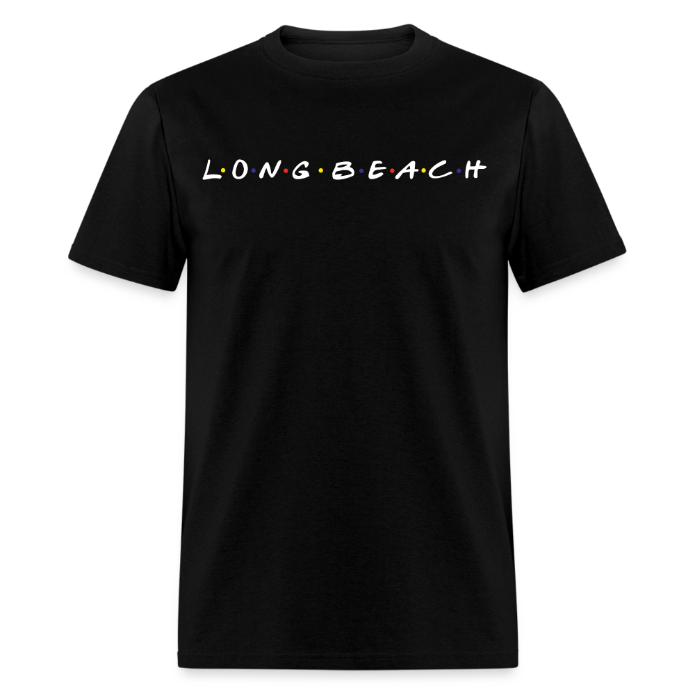 The One With Long Beach On It | Men's Black Tee - black