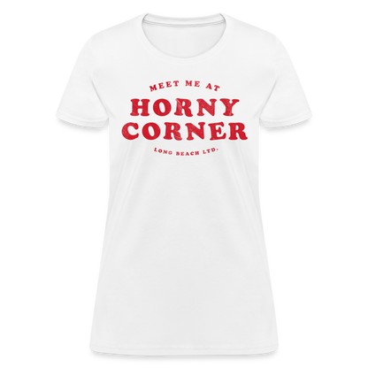 Meet Me At Horny Corner | Women's Tee - white