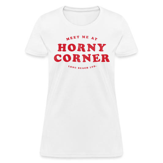 Meet Me At Horny Corner | Women's Tee - white