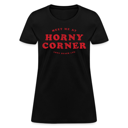 Meet Me At Horny Corner | Women's Tee - black