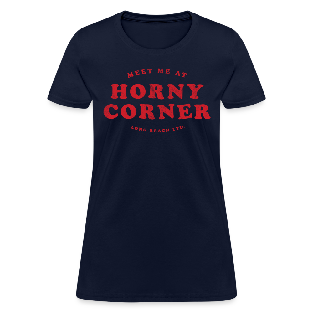 Meet Me At Horny Corner | Women's Tee - navy