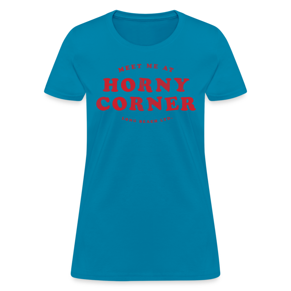 Meet Me At Horny Corner | Women's Tee - turquoise