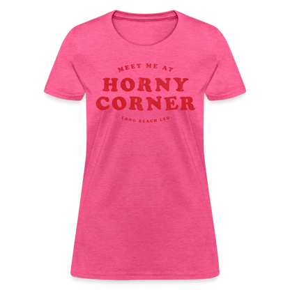 Meet Me At Horny Corner | Women's Tee - heather pink