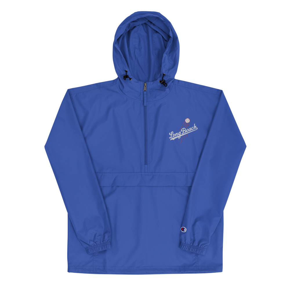 Blue Crew | Embroidered Champion Brand Packable Jacket