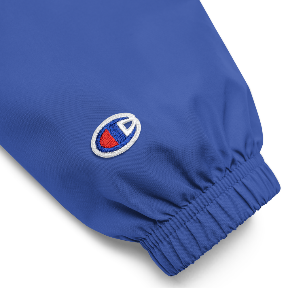 Blue Crew | Embroidered Champion Brand Packable Jacket