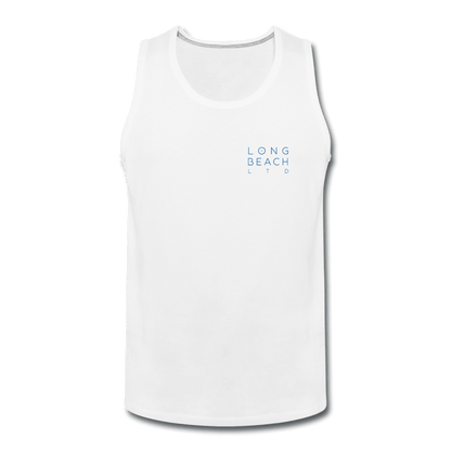Men’s White Logo Tank - Long Beach LTD | Long Beach Limited T-Shirts and Apparel 