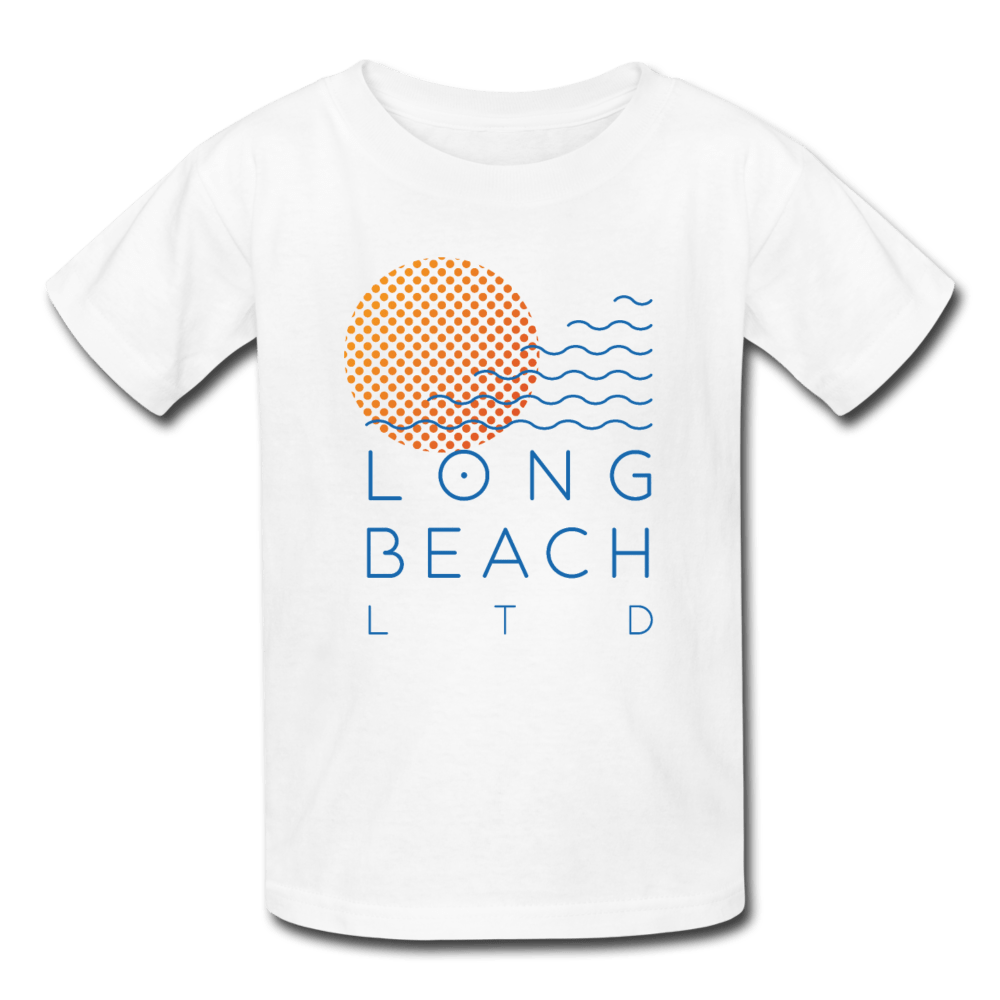 Kids' White Logo Tee - Long Beach LTD | Long Beach Limited T-Shirts and Apparel 