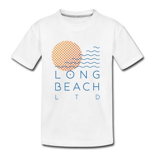 Toddler White Logo Tee - Long Beach LTD | Long Beach Limited T-Shirts and Apparel 