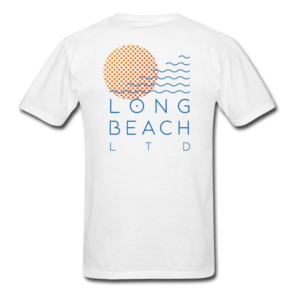 Men's Big & Tall White Logo Tee - Long Beach LTD | Long Beach Limited T-Shirts and Apparel 