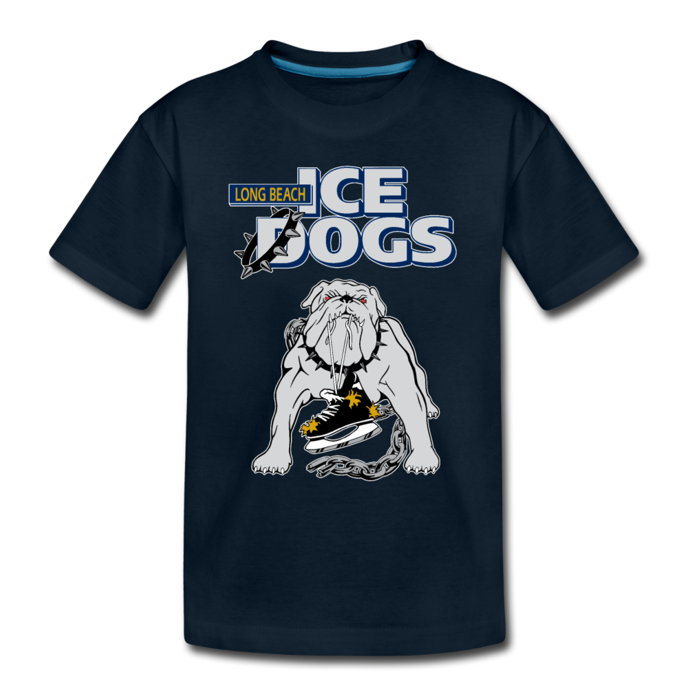 Ice Dogs Throwback | Toddler Navy Tee - deep navy