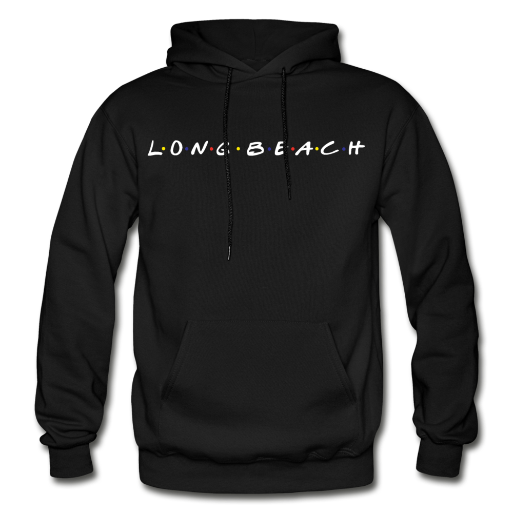 The One With Long Beach On It | Black Hoodie - black