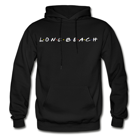 The One With Long Beach On It | Black Hoodie - black