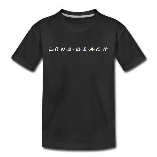 The One With Long Beach On It | Toddler Black Tee - black