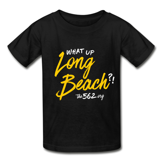 The 562 | What Up Long Beach?! Kids' Black Tee - black