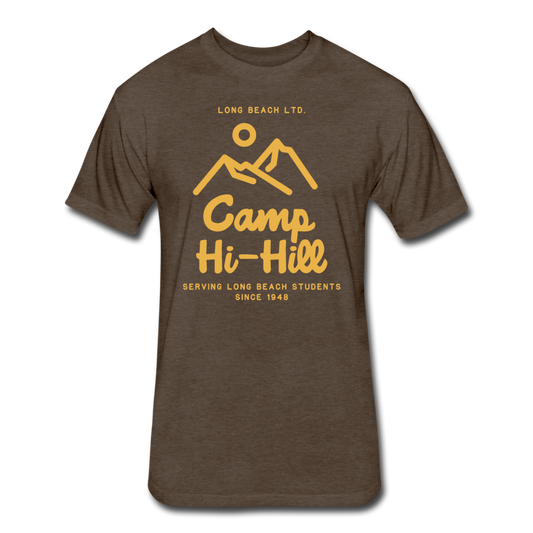 Camp Hi-Hill Retro | Brown Men's Tee - heather espresso
