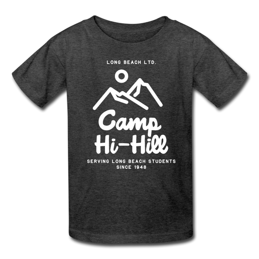 Camp H-Hill Retro | Kids' Heather Gray Tee - heather black