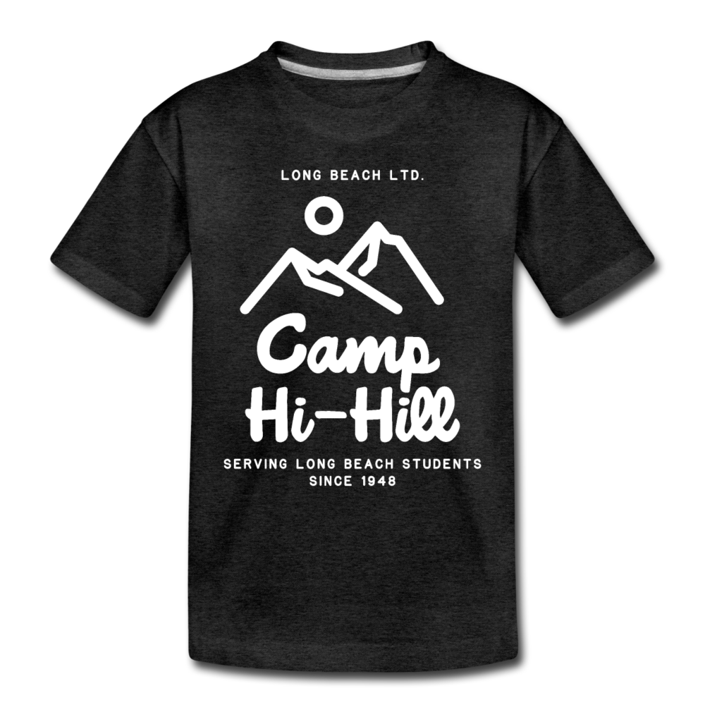 Camp Hi-Hill Retro | Toddler Heather Gray Tee - charcoal gray