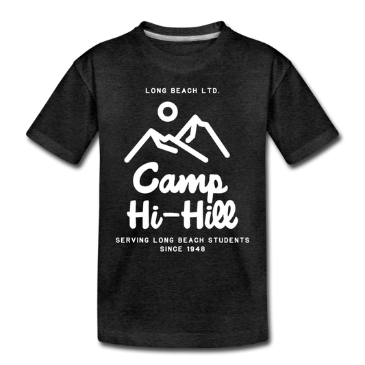Camp Hi-Hill Retro | Toddler Heather Gray Tee - charcoal gray
