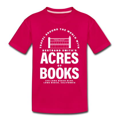 Acres of Books | Toddler Tee (Multiple Colors) - dark pink