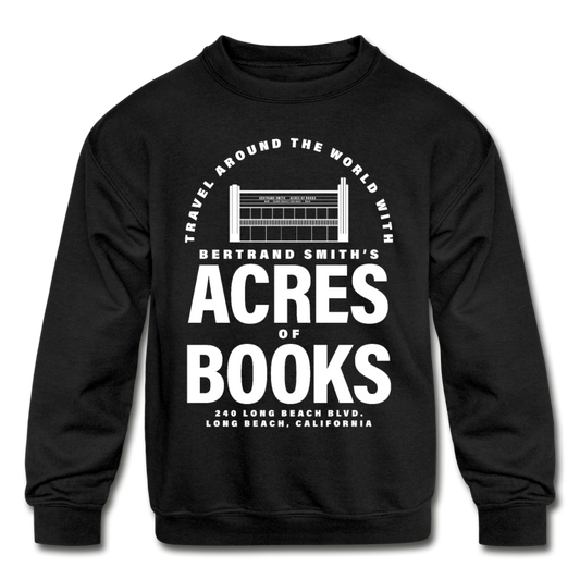 Acres of Books | Kids' Crewneck Sweatshirt (Multiple Colors) - black
