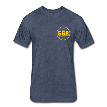 The 562 Fitted Cotton/Poly Heather Navy Tee - heather navy