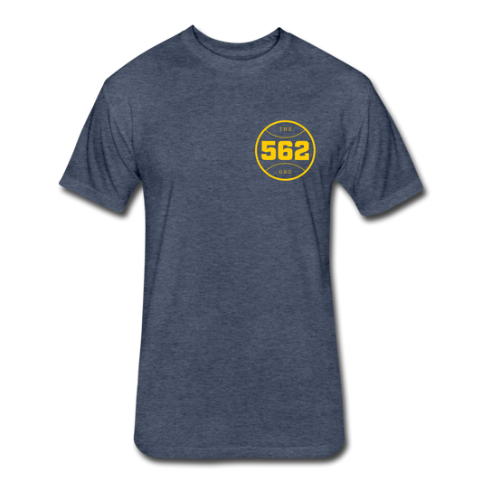 The 562 Fitted Cotton/Poly Heather Navy Tee - heather navy
