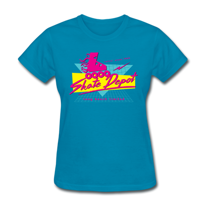 Skate Depot Retro | Women's Tee (Multiple Colors) - turquoise